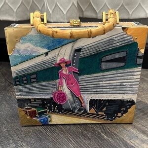 Cigar Box Clutch with Bamboo Handle